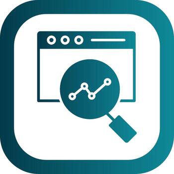Web Monitoring Glyph Gradient Corner Icon vector