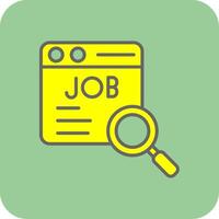 Job Search Glyph Gradient Corner Icon vector