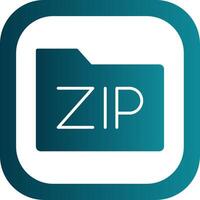 Zip Files Glyph Gradient Corner Icon vector