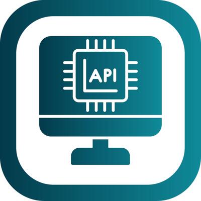 Api Interface Glyph Gradient Corner Icon