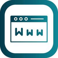 Www Glyph Gradient Corner Icon vector