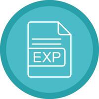 Exp archivo formato línea multi circulo icono vector