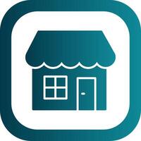 Store Glyph Gradient Corner Icon vector