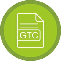 GTC File Format Line Multi Circle Icon vector