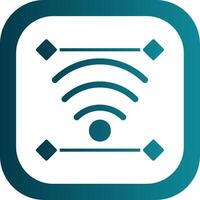 Wireless Glyph Gradient Corner Icon vector