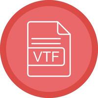 VTF File Format Line Multi Circle Icon vector