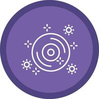 Vinyl Record Line Multi Circle Icon vector