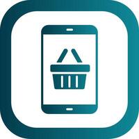 Shopping Application Glyph Gradient Corner Icon vector