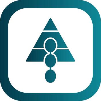 Link pyramide Glyph Gradient Corner Icon vector