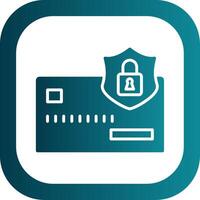 Secure Payment Glyph Gradient Corner Icon vector