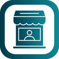 Seller Glyph Gradient Corner Icon vector