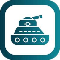 Tank Glyph Gradient Corner Icon vector