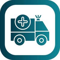 Ambulance Glyph Gradient Corner Icon vector