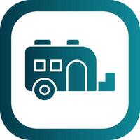 Caravan Glyph Gradient Corner Icon vector