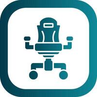 Gaming Chair Glyph Gradient Corner Icon vector