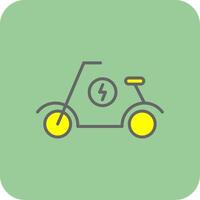 scooter glifo degradado esquina icono vector