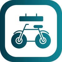 Bike Glyph Gradient Corner Icon vector