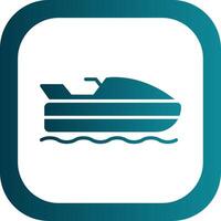 Jet Ski Glyph Gradient Corner Icon vector