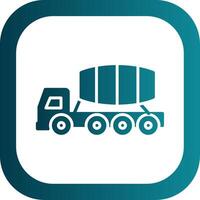 Cement Truck Glyph Gradient Corner Icon vector