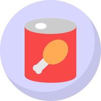 Canned Food Flat Bubble Icon vector