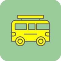 Camper Glyph Gradient Corner Icon vector