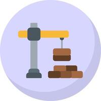 Construction Flat Bubble Icon vector