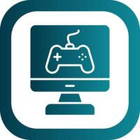 Game Glyph Gradient Corner Icon vector