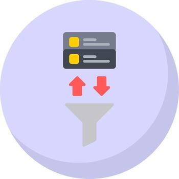 Filtering Flat Bubble Icon vector