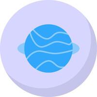 Planet Flat Bubble Icon vector