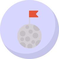 Moon Flat Bubble Icon vector