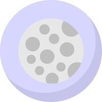 Moon Flat Bubble Icon vector