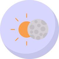 Eclipse Flat Bubble Icon vector