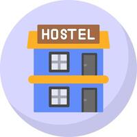 Hostal plano burbuja icono vector