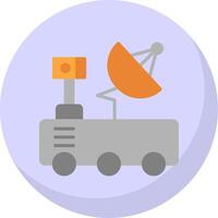 Mars Rover Flat Bubble Icon vector