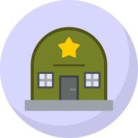 Army Base Flat Bubble Icon vector