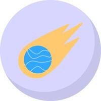 Asteroid Flat Bubble Icon vector