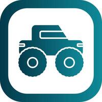 Monster Truck Glyph Gradient Corner Icon vector