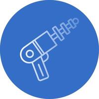 Space Gun Flat Bubble Icon vector