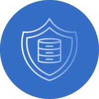 Secure Data Flat Bubble Icon vector