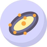 Galaxy Flat Bubble Icon vector