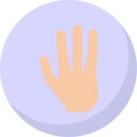 Alien Hand Flat Bubble Icon vector