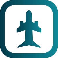 Plane Glyph Gradient Corner Icon vector