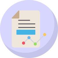 Data Report Flat Bubble Icon vector