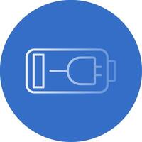 Charging Battery Flat Bubble Icon vector