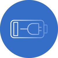 Charging Battery Flat Bubble Icon vector