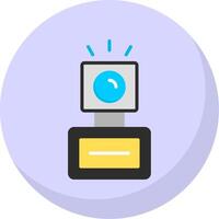 Camera Flash Flat Bubble Icon vector