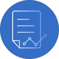 Data Report Flat Bubble Icon vector
