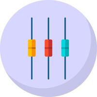 Box Plot Flat Bubble Icon vector