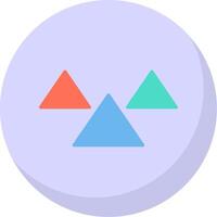 triangulos plano burbuja icono vector