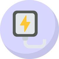 Wireless Charger Flat Bubble Icon vector